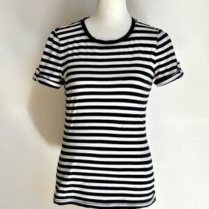 Black and White Striped Tee Shirt